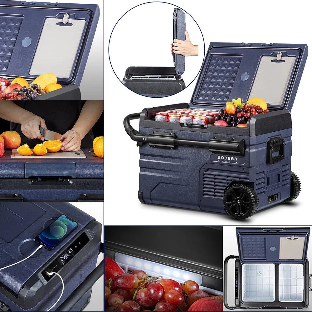 12 Volt 37 Qt. Portable Car Refrigerator, Car Freezer for Outdoor, Camping, Travel, RV,APP Control