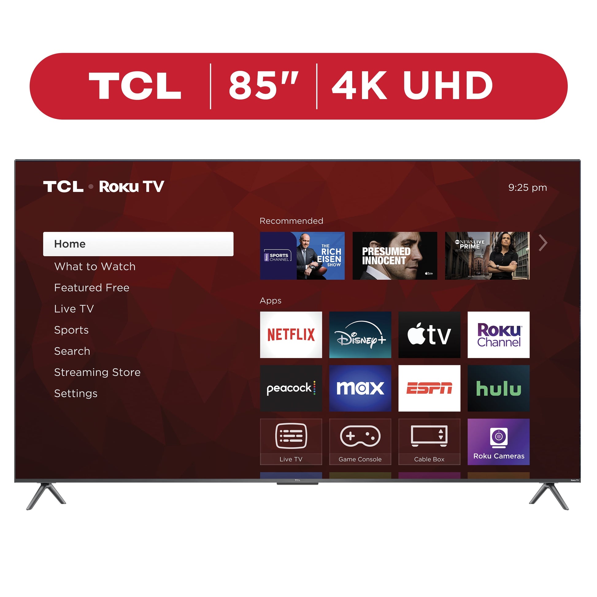 85” Class S4 (85S410R) 4K UHD HDR LED Smart TV with Roku TV